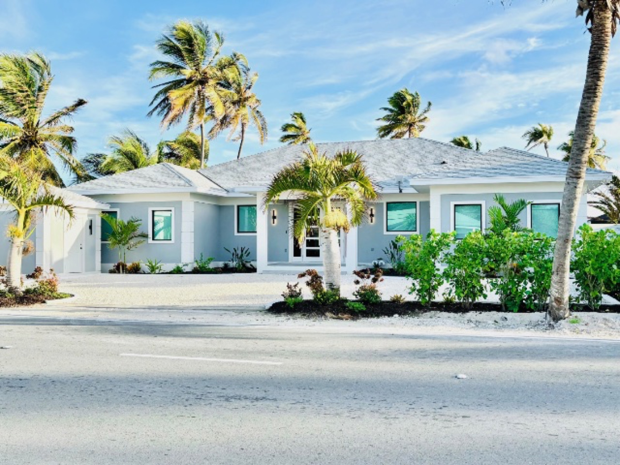 Back of house at night Exuma, Bahamas